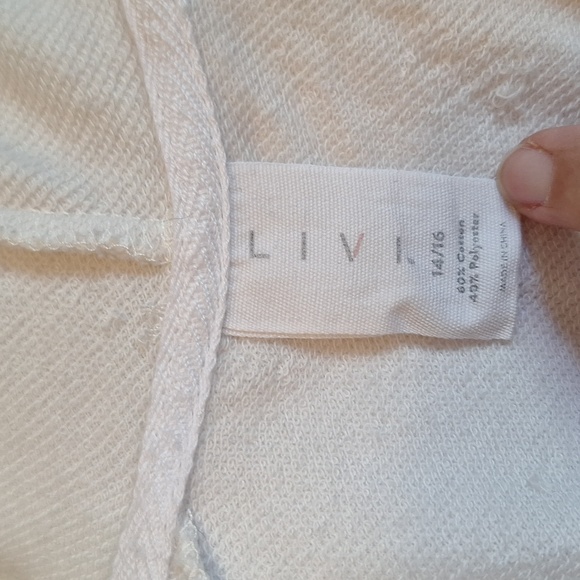 Dip Dye Blue Livi Active by Lane Bryant Short Sleeve Hoodie 14 16 1X - Picture 5 of 6